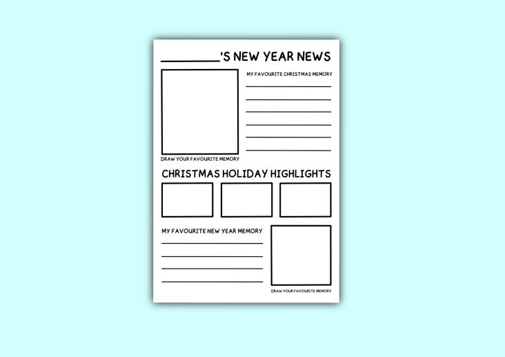 Mash > 3rd / 4th Class > New Years News Worksheet